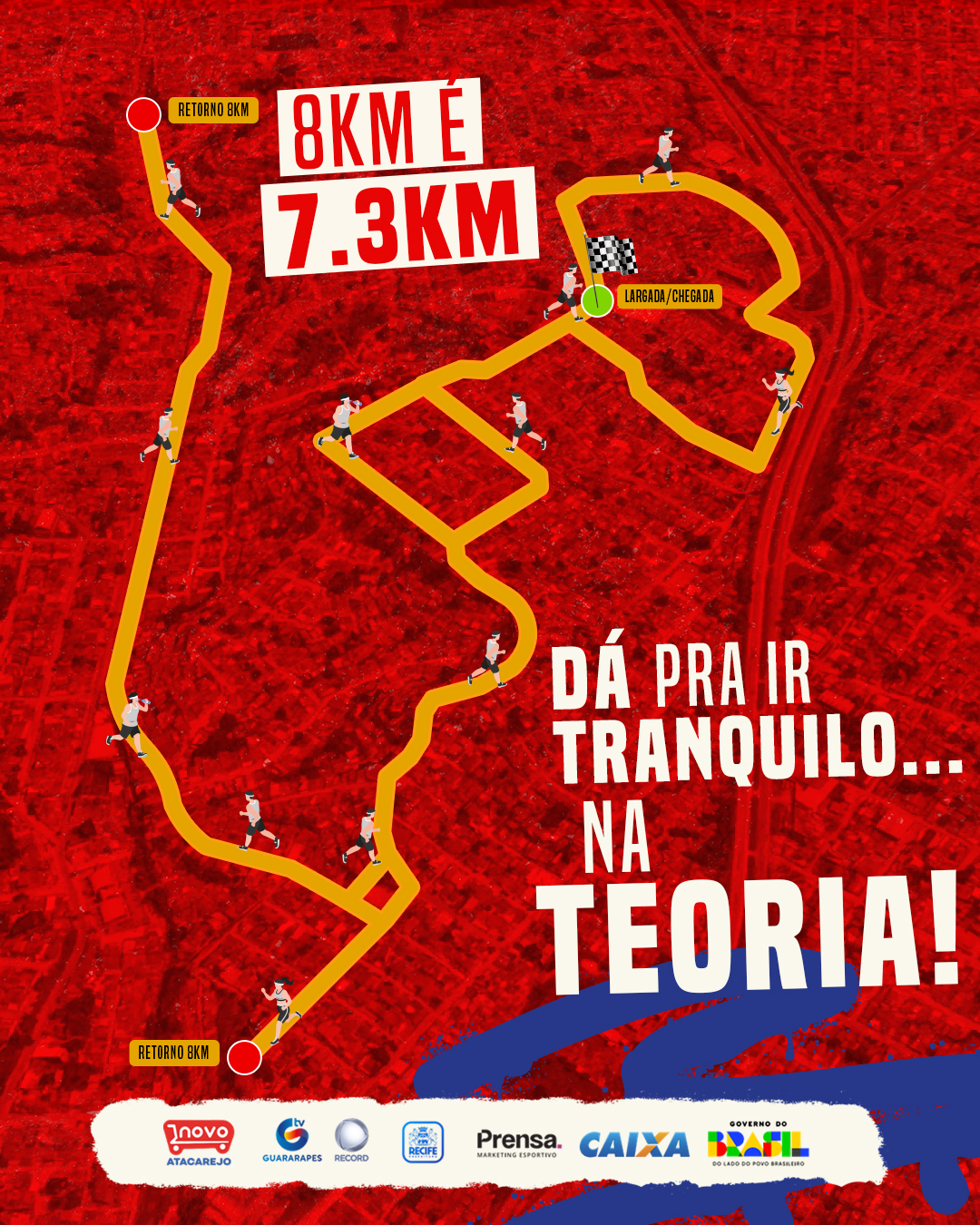 Trajeto corrida de 7.3km